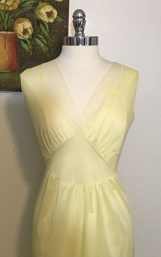 1950s 1960s Vintage Yellow Nylon Nightgown, Vintage Nightgown, Vintage Lingerie  | eBay Sheer Coquette Bedtime Dresses, Sleeveless Coquette Bedtime Dress, Sheer Sleeveless Coquette Dress, Sheer Sleeveless Flirty Dress, Vintage Sheer Sleepwear For Night, Sleeveless Coquette Night Dress, Sheer Sleeveless Coquette Nightgown, Sheer Coquette Summer Nightgown, Coquette Sleeveless Nightgown For Wedding Night