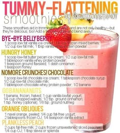 an image of a magazine cover with a strawberry smoothie in the front and on the back