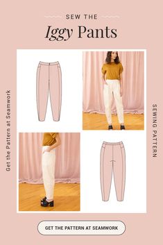 the legging pants sewing pattern is shown