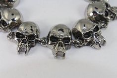 Item specifics Condition: New: A brand-new, unused, unopened, undamaged item (including handmade items). See the seller's listing for full details. See all condition definitions Skull Vampire, Candy Tattoo, Gents Bracelet, Vampire Skull, Bike Chain Bracelet, Angel Wing Bracelet, Biker Jewelry, Crystal Angels, Rose Gold Crystal