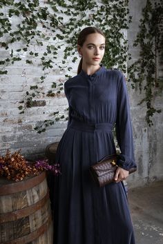 Step into elegance with the Navy Lylah Dress from Mun's AW24-25 collection. Inspired by rich vineyard tones and crafted with luxurious fabrics, this dress combines comfort with timeless charm. Perfect for those looking to dress to impress this fall, whether in business casual settings or a night out. Get ready to elevate your wardrobe this season! #DressToImpress #AutumnFits #WomensFashion #BusinessCasual #FallFashion2024Women #FallOutfits2024 #FallOutfitsWomen #FallFashion 🍂👗 Spring Mid-length Dress With Pleated Waist, Chic A-line Maxi Dress For Daywear, Chic A-line Dress With Fitted Waist, Chic A-line Dress With Pleated Waist, Chic A-line Pleated Dress, Chic A-line Mini Dress With Pleated Sleeves, Chic Fitted A-line Midi Dress, Fitted Waist Maxi Dress For Daywear, Fall Evening Viscose Maxi Dress