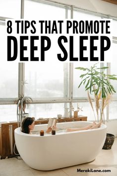 How to Get More Deep Sleep Naturally: 8 Tips and Hacks | Whether you suffer from chronic insomnia or occasionally sleeplessness, one thing is for certain: you want to know how to get more restorative sleep stat. While getting more sleep (at least 7-9 hours) is obviously the goal, more time in bed doesn't always mean you'll receive deep sleep. In this post, we share 10 warning signs you aren't getting enough slow-wave sleep, plus 8 natural sleep tips to help you wake up refreshed and energized! Natural Ways To Sleep Better, Get To Sleep Faster, How To Need Less Sleep, How To Get A Good Sleep, Ways To Get More Deep Sleep, Good Sleeping Habits, Tips For Good Sleep, Quality Sleep Tips, How To Get Deep Sleep