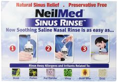 Amazon.com: NeilMed Sinus Rinse - 2 squeeze Bottles 240mL (8fl oz) & Nasamist Saline Spray 75mL - 250 Premixed Packets - BONUS Nasa Mist Saline Spray - Value Pack: Health & Personal Care Natural Sinus Relief, Sinus Rinse, Nasal Wash, Neti Pot, Sinus Relief, Allergic Rhinitis, Sinus Pressure, Nasal Passages, Nasal Congestion