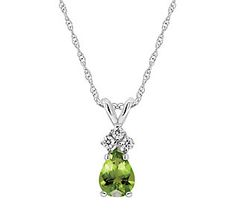 Be it your birthstone, a favorite color, or the dazzling diamond accents that catch your eye, this peridot pendant was meant to be yours. Think of it as a gift to self for a milestone celebration or for just being you. Fine Jewelry Lime Green Birthstone, Fine Jewelry With Lime Green Diamond, Fine Jewelry Lime Green Diamond, White Gold Peridot Jewelry With Birthstone, White Gold Peridot Jewelry For May Birthstone, Anniversary Peridot Birthstone Necklace, Fine Jewelry Peridot Necklace For Anniversary, Lime Green Birthstone Jewelry For Anniversary, Anniversary Lime Green Birthstone Jewelry