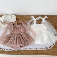 Baby Girl Princess Tulle Mesh Bow Dress White Tutu Dress, White Tutu, Mesh Bows, Striped Bodysuit, Bow Dress, Soft Tulle, Girls Stripes, Dreamy Dress