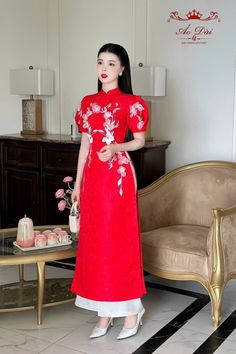 Very elegant design Elegant Fitted Sets With Stand Collar, Spring Formal Short Sleeve Cheongsam, Fitted Dress With Stand Collar For Festive Events, Red Stand Collar Dress For Spring, Spring Formal Knee-length Cheongsam, Elegant Full-length Spring Sets, Elegant Full-length Sets For Spring, Fitted Spring Sets With Stand Collar, Spring Fitted Sets With Stand Collar