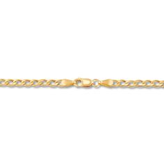 This stylish bracelet features curb links and is crafted in iconic hollow 14K yellow gold for a classic look. The chain measures 6 inches and secures with lobster clasp. The chain width is 3.2mm. Classic Yellow Gold Cuban Link Bracelet With Adjustable Chain, Classic Adjustable Cuban Link Bracelet In Yellow Gold, Classic Gold Bracelet With Oval Link Curb Chain, Classic Cuban Link Bracelet With Lobster Clasp, Yellow Gold Cuban Link Bracelet With Adjustable Chain, Adjustable Cuban Link Bracelet In Yellow Gold, Yellow Gold Figaro Chain Bracelet, 14k Gold Bracelet With Curb Chain Oval Link, 14k Gold Bracelet With Oval Link Curb Chain