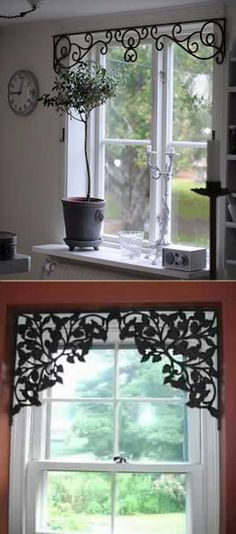 two pictures of the same window in different rooms