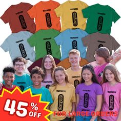 the children's shirts are up to 45 % off