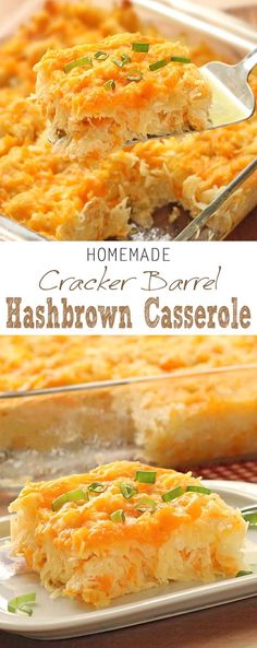 homemade cracker barrel hashbrown casserole is an easy and delicious side dish