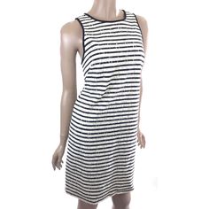 4 Collective Black Multi Dress Sleeveless Striped Lace Slim Shift Round Neck Concealed Back Zipper 70% Cotton And 30% Polyamide New With The Tags. Original Retail Price $273.00 Size 6, It Measures: 35" Bust 34" Waist 41" Hips 35" Length Mannequin Measures: 33” X 23” X 34” I Have Many Other Wonderful Items In My Store 'A Touch Of Everything'. Please Take A Look. I Will Combine Shipping. Spring Sleeveless Sequin Dress, Free People Adella Dress, Cute Blue Dresses, Buffalo Plaid Dress, Blue Sweater Dress, Blue Linen Dress, Tommy Bahama Dress, Burgundy Midi Dress, Emerald Dresses