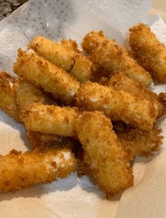 some fried food sitting on top of a paper towel