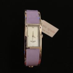 Beautiful And Modern, Excellent For Any Occasion. Designer Silver Watch With Bracelet Strap, Kate Spade Silver Formal Jewelry, Kate Spade Silver Jewelry For Formal Occasions, Kate Spade Watch, Kate Spade Accessories, Square Watch, Color Purple, Accessories Watches, Kate Spade