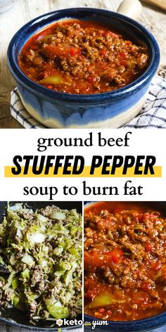 Keto Recipes With Green Peppers, Keto Stuffed Bell Pepper Soup, Keto Soups Recipes, Keto Stuffed Pepper Soup, Stuffed Pepper Soup Recipe, Green Pepper Soup, Keto Stuffing, Pepper Soup Recipe