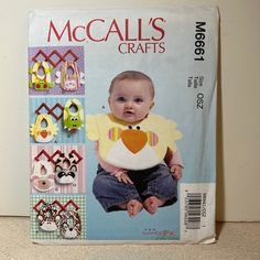 a magazine with an image of a baby wearing a bib