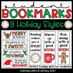 the bookmarks for christmas and holiday styles