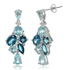 Gemstone Earrings – Page 2 – SilverSpeck Blue Topaz Jewelry, Purple Jewelry, Blue Topaz Stone, Wedding Prints, Topaz Stone, Shiny Things, Earrings Blue, Best Diamond, London Blue Topaz