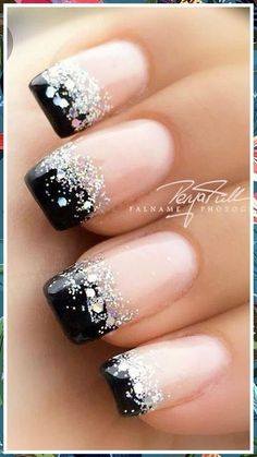 Black And White Nails, Unghie Sfumate, Trendy Nail Art Designs, Trendy Nail Art, Gel Nail Designs