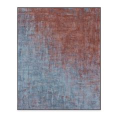 a blue and red area rug with an abstract design on the bottom, it is very soft