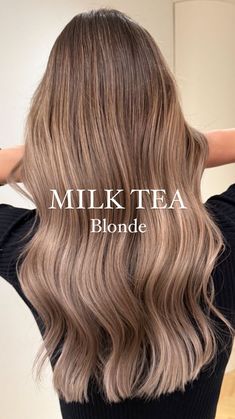 Hair Color For Chinese Women, Creamy Blonde Brown Hair, Blonde With Definition, Milky Tea Blonde, Dark Blonde Strawberry Hair, Light Brown Hair Cool Tone Pale Skin, Balayage Light Brown To Blonde, Light Beige Blonde Hair Balayage, Blonde For Cool Tone Skin