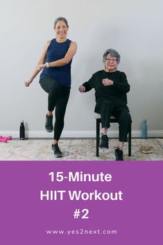 This 15-minute high intensity interval training (HIIT) Workout includes 5 exercises in 1 set, repeated 3 times. Each of the 5 exercises is done for 20 seconds with 20 seconds of active recovery. Parkinson Exercises, Beginner Hiit Workout, Core Excercises, Beginner Hiit, 15 Minute Hiit Workout, Parkinsons Exercises, Senior Yoga, Gentle Exercise, Gymnastics Routines