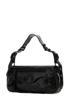 Black leather small Le Cagole Sling shoulder bag Width: 30 cm Height: 14 cm Depth: 4,5 cm Min handle height: 16 cm Max handle height: 30 cmGender: WOMENMaterial: EXTERIOR: 100% LAMB LINING: 100% FABRIC FINISHING: ENAMELED METALColor: BlackMade in: ITProduct ID: 7716402AA8H 1000*Import tax/duty will be calculated at checkout (If applicable) Balenciaga Handbags, Balenciaga Women, Bottega Veneta Shoulder Bag, Sling Bag, Bottega Veneta, Balenciaga, Bags Designer, Dior, Black Leather