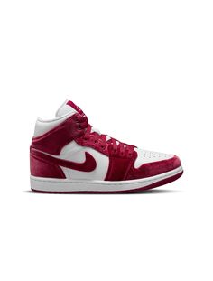 Air Jordan 1 Mid SE Women's Shoes: Combine heritage Jordan colors with soft velvet in the special edition Air Jordan 1 Mid SE. Real leather adds durability, Nike Air technology offers cushioned comfort, and the rubber outsole ensures durable traction, all while elevating your style with a touch of luxury. University Red Leather Sneakers With Cushioned Footbed, Red Suede Sneakers With Boost Midsole, Burgundy Sneakers With Cushioned Footbed And Round Toe, Burgundy Leather Sneakers With Cushioned Footbed, High-top Suede Sneakers With Branded Heel Counter, University Red Leather High-top Sneakers With Round Toe, Red Suede Sneakers With Cushioned Footbed, University Red Leather High-top Sneakers With Cushioned Footbed, University Red Leather Jordan Shoes