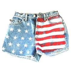 Ralph Lauren Women's Patriotic Shorts, High Waisted, Size 4 (More Like A 2), Never Worn, Bought Off Etsy But Too Small, Nwot Casual Short Bottoms With Flag Print, 90s Style High Rise Summer Bottoms, High-rise 90s Style Summer Bottoms, 90s High Waist Summer Bottoms, 90s Style High Waist Summer Bottoms, Casual Cotton Bottoms With Flag Print, Short Length Cotton Bottoms With Flag Print, Patriotic Fitted Bottoms For 4th Of July, White 90s Style Shorts For Summer