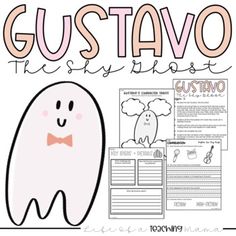 a poster with the words gusttavo in spanish and an image of a ghost