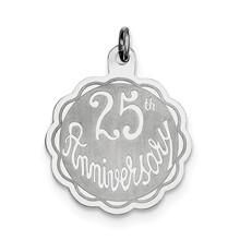 Size: 30 mm long x 23 mm wideMetal: Sterling SilverFinish: Die struck, Polished back, Laser Etched, FlatFree U.S. Shipping for orders over $50 Protected by our 30-Day Risk Free Returns! Anniversary Necklace, 25th Wedding Anniversary, Black Hills Gold, 25th Anniversary, Bling Bling, Pandora Charms, West Coast, Sterling Silver Chains, Wedding Anniversary