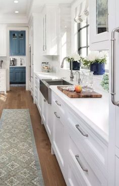 the kitchen is clean and ready for us to use in its new owner's home