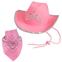 PRICES MAY VARY. Cowboy Hat for Adults comes in a variety of great color, along with a cotton paisley bandana. Rock that Western rodeo look for all your costume parties or themed events, with this cowgirl costume set. Felt cowboy hats and bandanas are high-quality, durable fabric, and bandana consists of cotton for easy wear. Comfortable accessory for long wear, these costumes are perfect for a Texan cowboy get-up. Fun costume hat for Christmas, office parties, Halloween, or anytime dress-up for Cheap Pink Short Brim Cowboy Hat, Pink Western Felt Hat For Rodeo, Cheap Pink Cowboy Hat With Curved Brim, Glam Cowboy, Pink Princess Cowgirl Hat, Coboy Hat Pink, Hat And Bandana, Kids Cowboy Hats, Christmas Party Hats