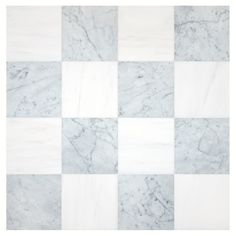 a white and grey checkered marble tile pattern