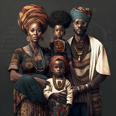 Introducing our stunning portrait of an African Family. This one-of-a-kind piece has been expertly crafted resulting in a truly captivating and realistic image. Whether you're looking to add some cultural flair to your home or office, or simply want to admire the beauty of a loving family, our portrait of an African Family is the perfect choice.  Order yours today! Does not Include Watermark African American Family, African Wall Art, Family Tradition, Historical Facts, Family Traditions, Family Portrait, Art Abstrait, African Art, Black Art