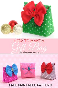 how to make a gift bag with free printable patterns