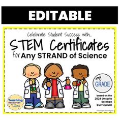 STEM Awards/Certificate Pack Ontario Science Curriculum | TPT