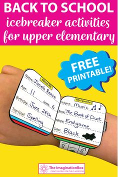 paper play watch template for kids Classroom Icebreakers, The Book Of Dust, School Icebreakers, Get To Know You Activities, Art And Writing, School Week