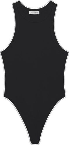 Black High Stretch Ribbed Bodysuit, Black Ribbed High Stretch Bodysuit, Black Ribbed High-stretch Bodysuit, Sleek Black Stretch Bodysuit, Black Bodysuit With Minimal Stretch, Casual High Stretch Black Bodysuit, Black Elastane Bodysuit With Minimal Stretch, Black Ribbed Sleeveless Bodysuit, Sleek Black Second-skin Bodysuit