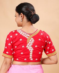 a ready-made, pure cotton, embroidered design blouse. These types of blouses are popular for their comfort and aesthetic appeal, especially in traditional and ethnic wear.  Blouse available in 32,34 waist size waist-32 =36 Bust waist-34=38 Bust Designer Cutdana Embroidered Top, Anarkali Embroidered Top With Dori Work, Diwali Floral Embroidered Anarkali Top, Traditional Drape Designer Tops With Cutdana, Traditional Drape Embroidered Top For Festivals, Festive Cutdana Tops With Traditional Drape, Semi-stitched Cotton Blouse Piece With Pallu, Diwali Chanderi Embroidered Top With Floral Embroidery, Diwali Floral Embroidered Chanderi Top