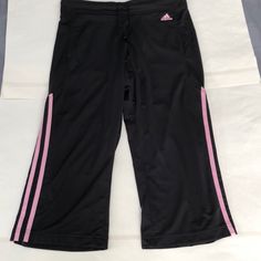 New With Tags. Casual Pink Adidas Activewear, Pink Adidas Sportswear Activewear, Pink Adidas Moisture-wicking Activewear, Pink Adidas Sporty Activewear, Adidas Pink Moisture-wicking Activewear, Fitted Pink Adidas Activewear, Black Sports Capris For Spring, Pink Moisture-wicking Adidas Activewear, Black Capris For Sports In Spring