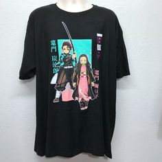 Demon Slayer T Shirt Nezuko Tanjiro Kamado Size Adult 2xl Black Short Sleeve Nwt New With Tags . No Flaws Noted. See All Photos. Tagged Size: 2xl Measurements: Chest (Armpit To Armpit): 25" Length (Shoulder/Back Of Collar To Hem): 32" Inv. #: C21 Black Cotton Harajuku Style Shirt, Black Cotton Harajuku Shirt, Black Harajuku Shirt With Anime Print, Harajuku Style Black Shirt With Anime Print, Harajuku Style Black Anime Print Shirt, Black Screen Print Tops For Cosplay, Black Screen Print Top For Cosplay, Black Cotton Shirt For Cosplay, Black Shirt With Sublimation Print For Cosplay