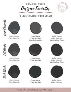 the different shades of black paint