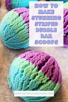 Learn how to make stunning striped bubble bar scoops with this step-by-step tutorial by Sarah LeBlanc on the Bath Fizz & Foam blog! Jump into the world of DIY bubble bars and bath art with easy-to-follow instructions and a video tutorial. Get inspired to craft your own stunning creations today! #bubblescoops #bubblebath #DIYbubblebars #bathart Diy Bubble Bar, How To Make Bubbles, Diy Shower