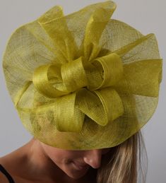 theheadwearboutique.com ($61 USD)- Tia Big Lime Green/Yellow Kentucky Derby Fascinator, Spring Racing Fashion 2019, Royal Wedding Hat, – The Headwear Boutique Luxury Yellow Fascinator For Wedding, Luxury Yellow Headpiece For Party, Luxury Yellow Fascinator For Summer, Luxury Yellow Headpiece For Spring, Luxury Yellow Headpieces For Spring, Luxury Yellow Fascinator For Kentucky Derby, Luxury Yellow Hat Fascinator, Spring Racing Fashion, Yellow Fascinator