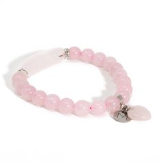 Rose Quartz Bracelet Rose Quartz Bracelet Beads, Meaningful Symbols, Bracelet Heart, Rose Quartz Bracelet, 1 Rose, Love And Happiness, Rose Quartz Ring, Rose Quartz Beads, Eco Friendly Jewelry