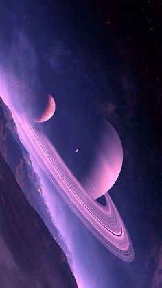 an artist's rendering of saturn and its rings