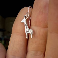 Giraffe Earrings - Sterling Silver Giraffe Earrings Sterling Silver Hypoallergenic Pendant Earrings, Sterling Silver Nickel-free Earrings For Gift, Nickel-free Sterling Silver Earrings As Gift, Nickel Free Sterling Silver Earrings For Gift, Nickel-free Sterling Silver Earrings For Gift, Small Hypoallergenic Sterling Silver Earrings, Sterling Silver Dangle Earrings As A Gift, Hypoallergenic Pendant Earrings For Gift, Small Nickel-free Sterling Silver Earrings