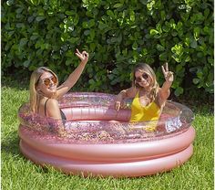 PoolCandy Inflatable Sunning Pool - QVC.com Blow Up Pool, Birthday Glitter, Hot Tubs Saunas, Pool Activities, Keeping Kids Safe, Bright Sun, Flamingo Party, Gold Sun, Hot Tub Outdoor