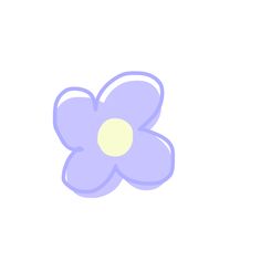 a purple flower on a white background