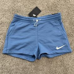 Nike Fleece Shorts Brand New With Tags Women’s Size Xs Perfect Condition No Marks Or Blemishes Smoke Free Pet Free Create A Bundle And Make An Offer For A Discount Look Through My Storefront To Find Matching Items All Orders Ship Out Within 24 Hours Nike Blue Shorts, Baddies Hairstyle, Nike Fleece Shorts, Blue Shorts Women, Country Outfits Women, Blue Athletic Shorts, Summer Shorts Outfits, Nike Fleece, Trendy Dress Outfits